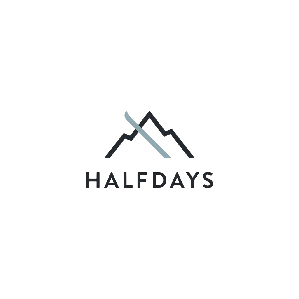 halfdays ski jacket brand logo